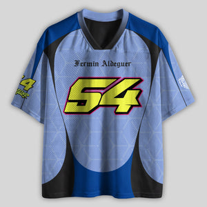 'MT' Aldeguer 54 BK8 Gre Racing Mesh Football Jersey