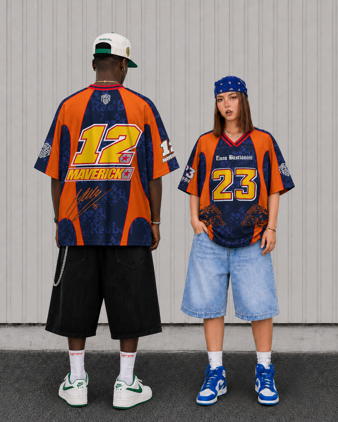 'MT' Maverick #12 Red Tech3 Racing Mesh Football Jersey