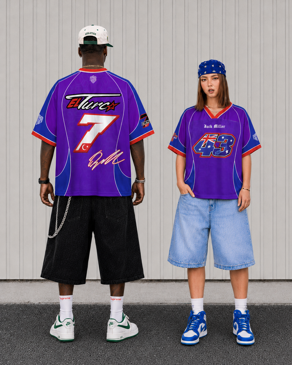 'MT' El Turco 7 Prima Racing Mesh Football Jersey