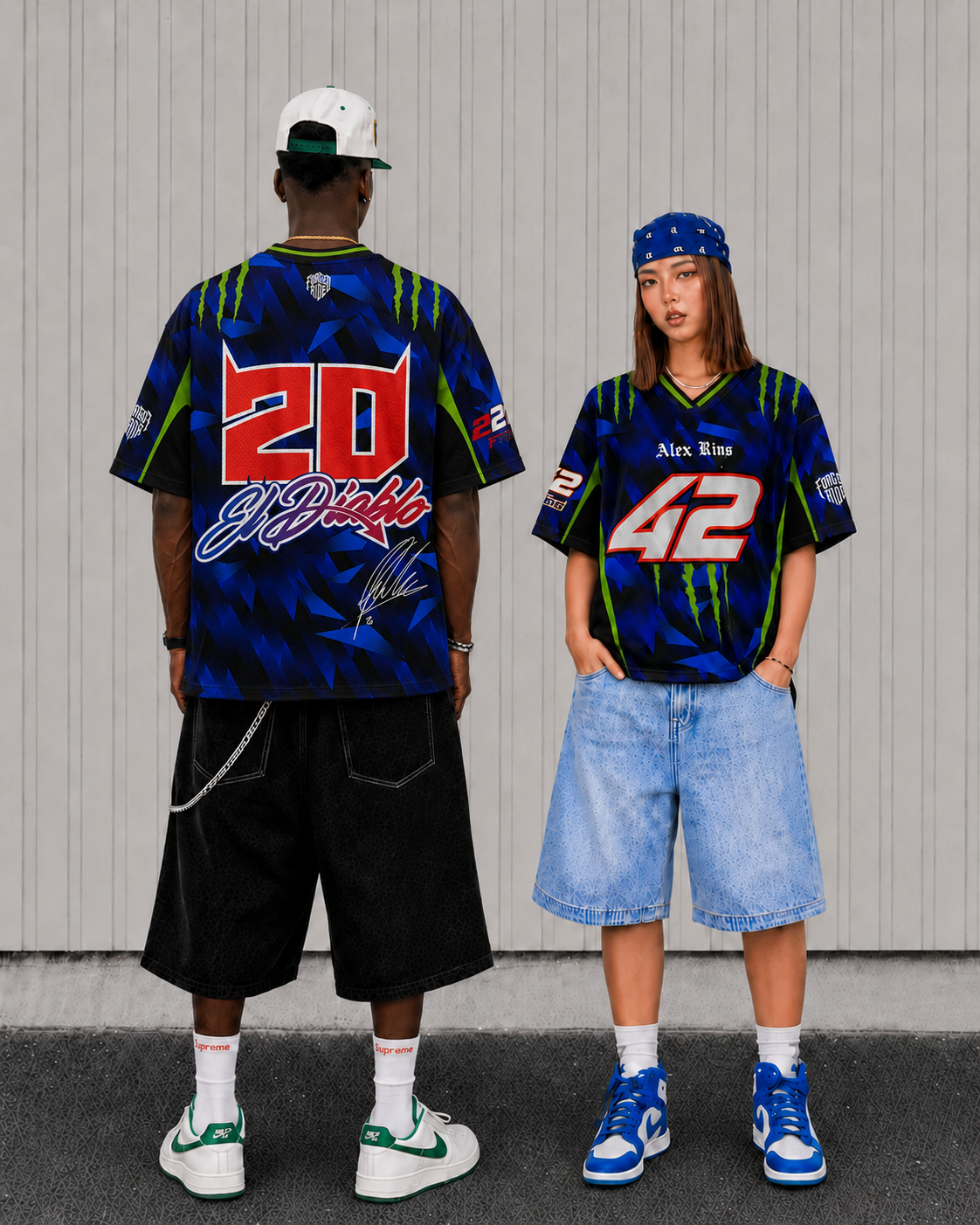 'MT' El Diablo 20 Monster Racing Mesh Football Jersey