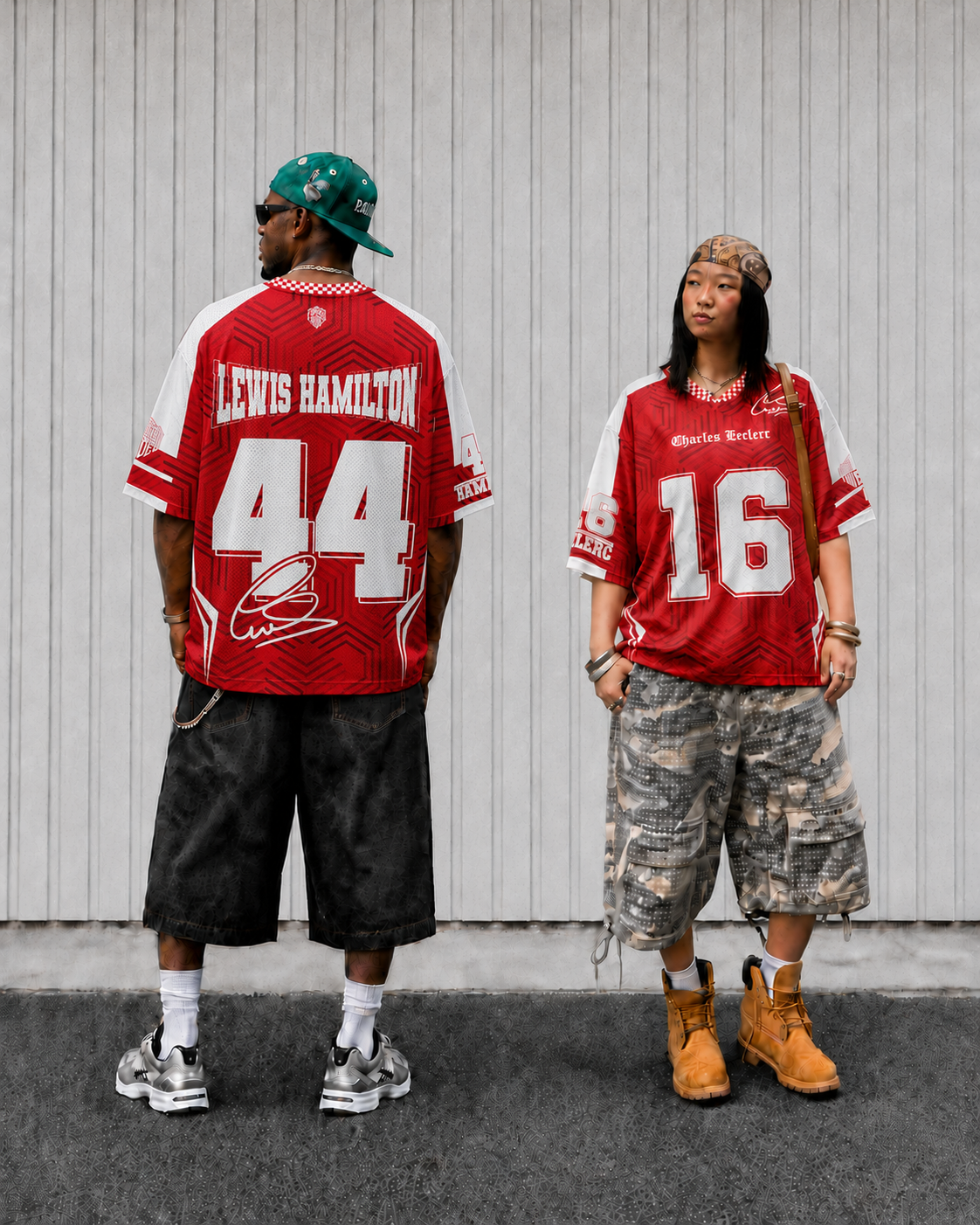 Hamilton #44 Racing Mesh Football Jersey