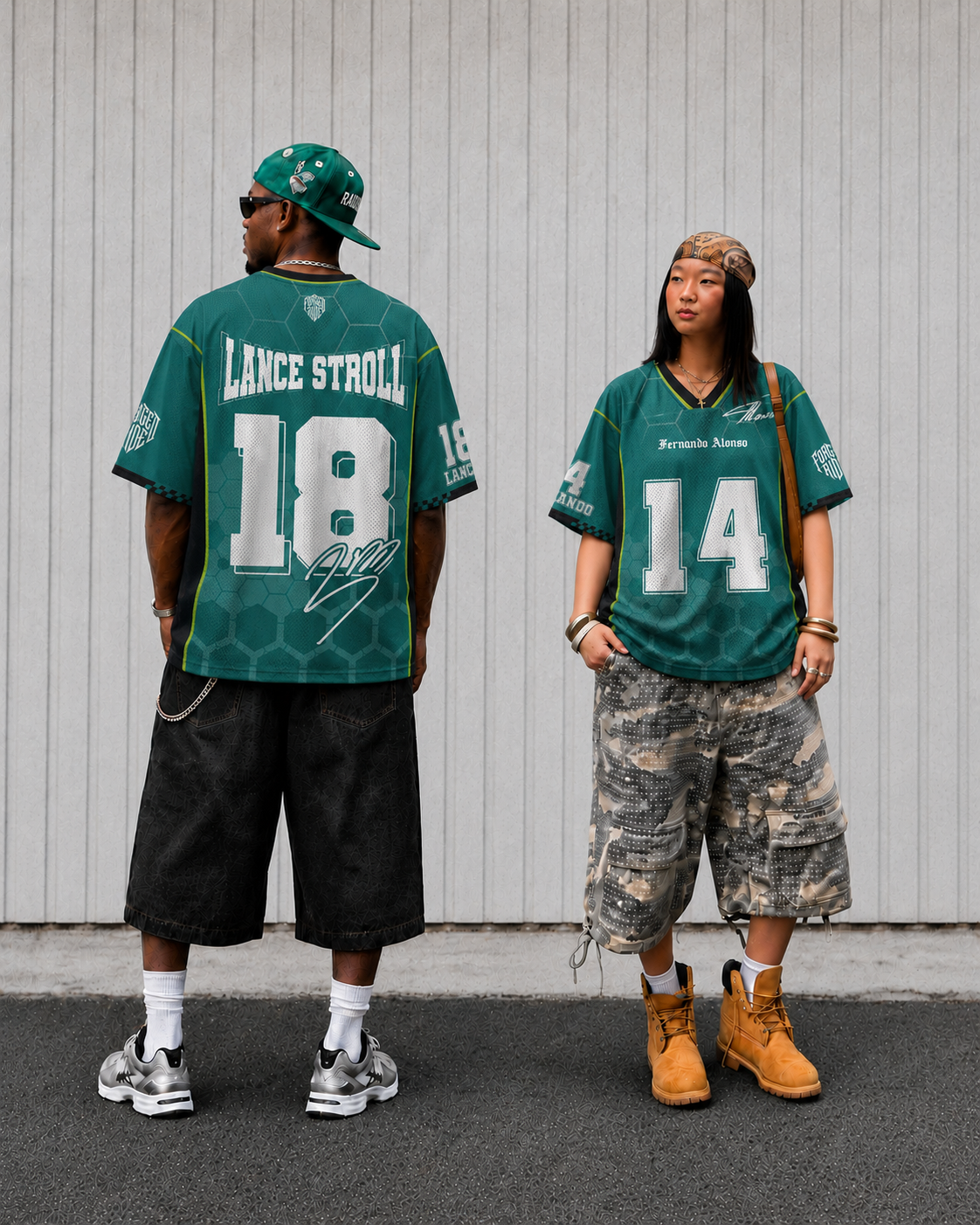 Stroll #18 Racing Mesh Football Jersey