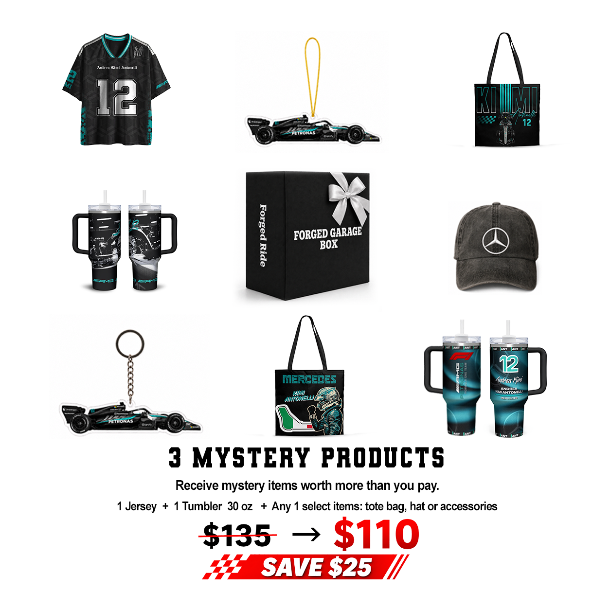 Kimi #12 Mystery Box - 3-Piece Exclusive Racing Collector’s Edition