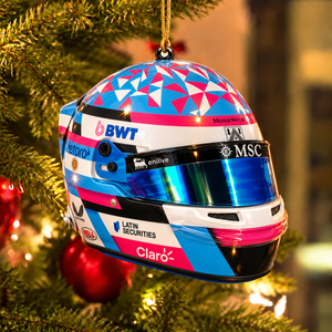 Colapinto #43 Helmet Ornament - Racing Christmas Tree Decoration