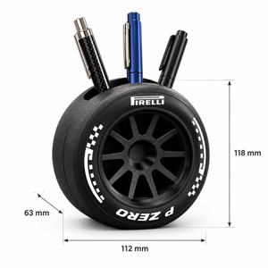 F1 Tire Pen Holder Pirelli P Zero Wheel Desk Organizer - 3D Printed Gift