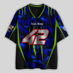 'MT' Rins #42 Monster Racing Mesh Football Jersey