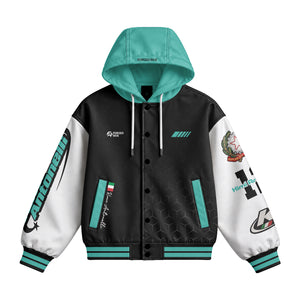 Kimi #12 Racing Hooded Baseball Jacket - Streetwear Varsity Jacket