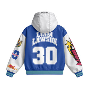 Liam #30 Driver Hooded Baseball Jacket - Racing Fan Gift