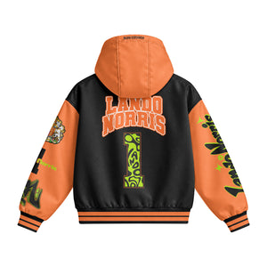 Norris #1 Driver Hooded Baseball Jacket - Racing Fan Gift