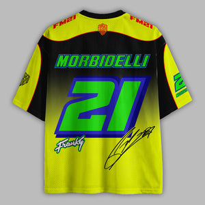 'MT' Franky 21 VR46 Racing Mesh Football Jersey