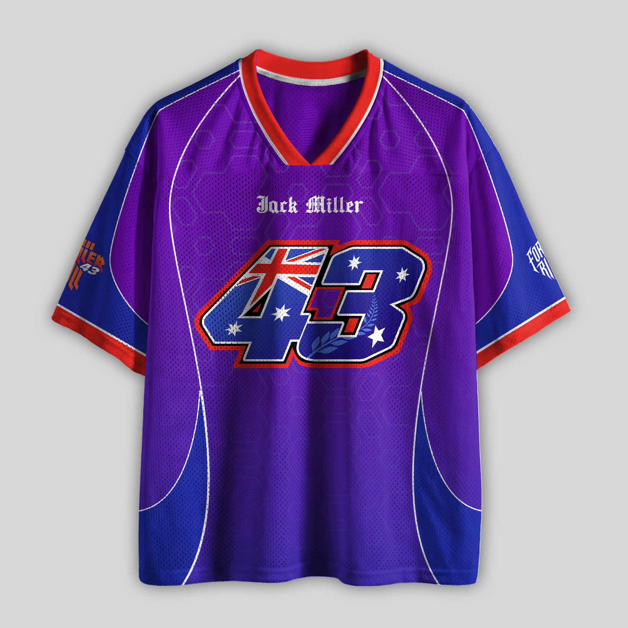 'MT' Miller 43 Prima Racing Mesh Football Jersey