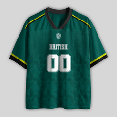 Custom Martin Racing Green #00 Mesh Football Jersey