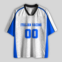 Custom Italian Racing Name & Number Racing Mesh Football Jersey