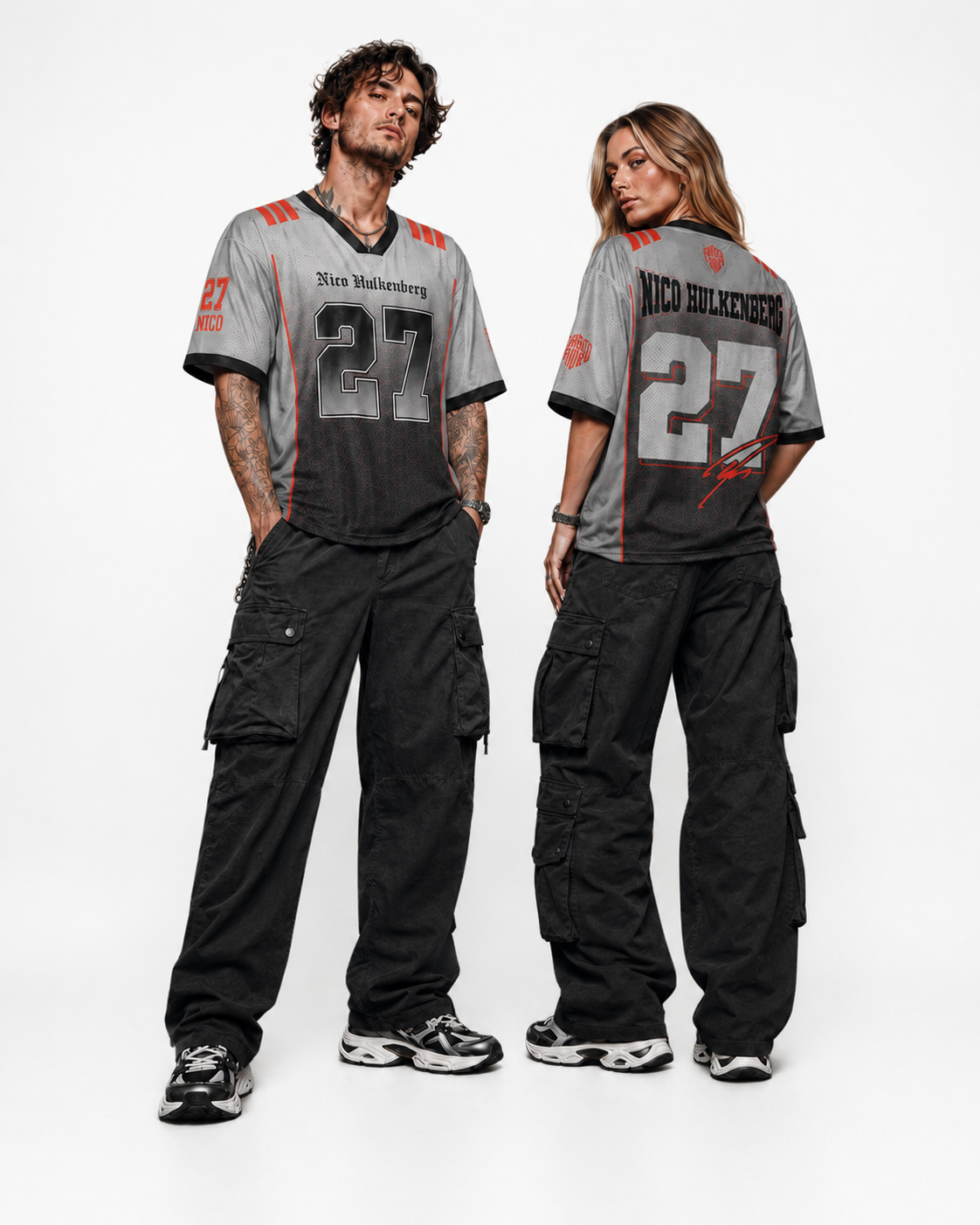 Nico #27 Racing Mesh Football Jersey