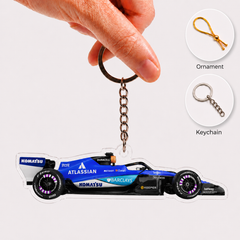 WI F1 Racing Car Keychain – Acrylic Ornament