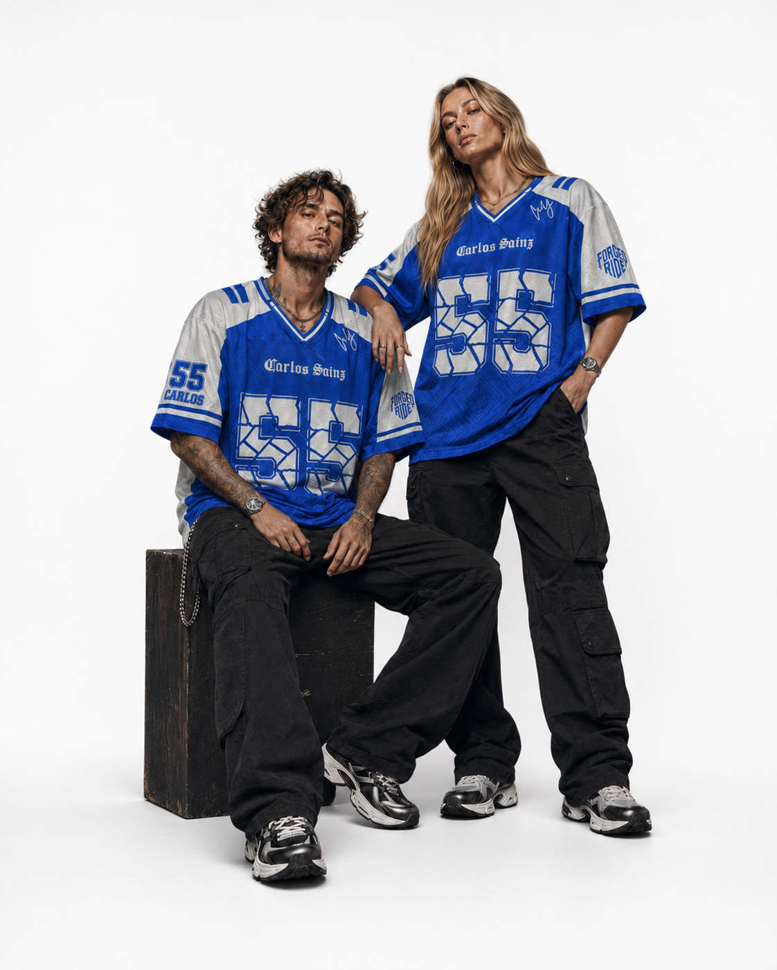 Sainz #55 Racing Mesh Football Jersey