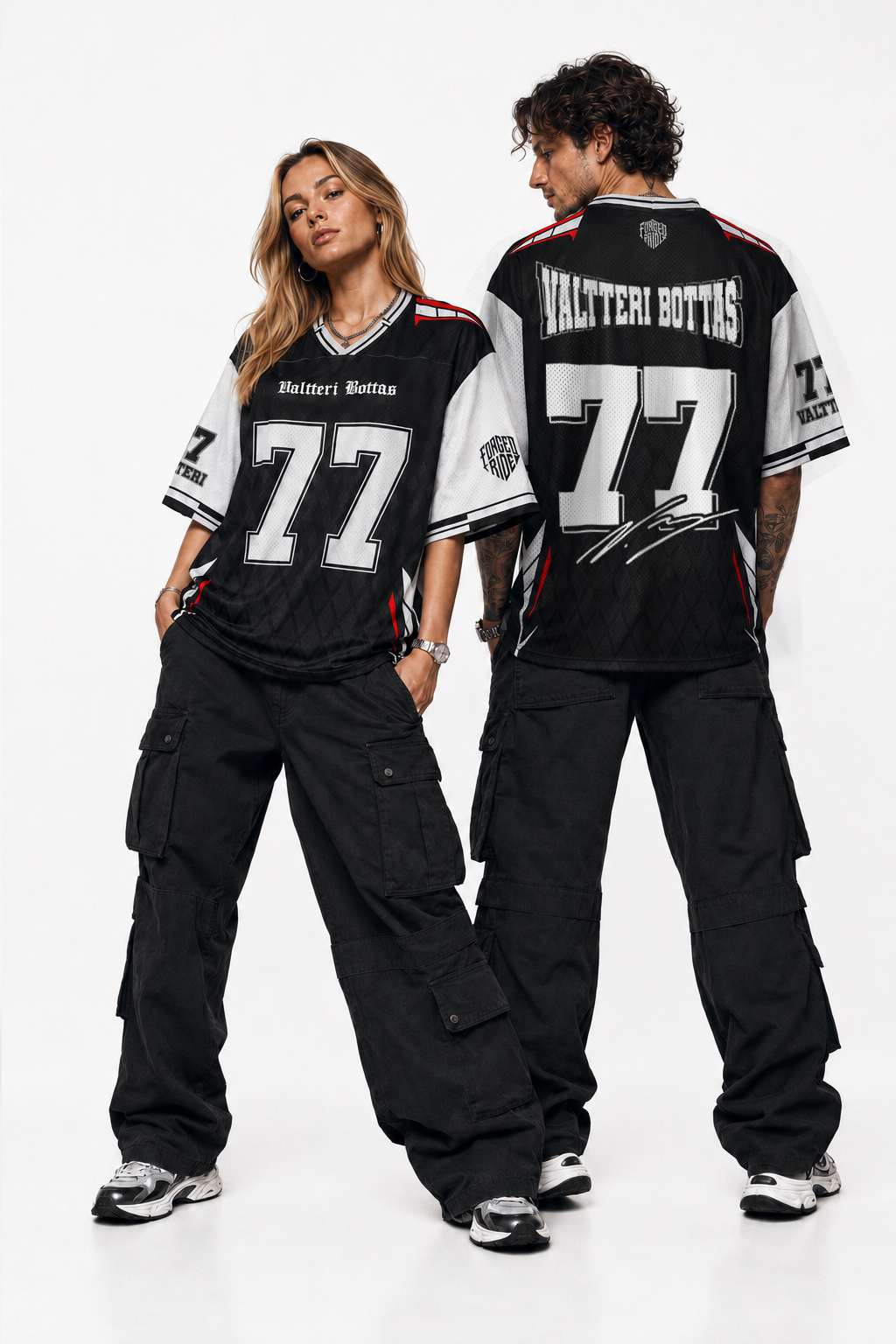 Bottas #77 Racing Mesh Football Jersey
