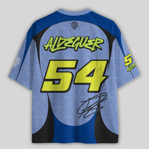 'MT' Aldeguer 54 BK8 Gre Racing Mesh Football Jersey