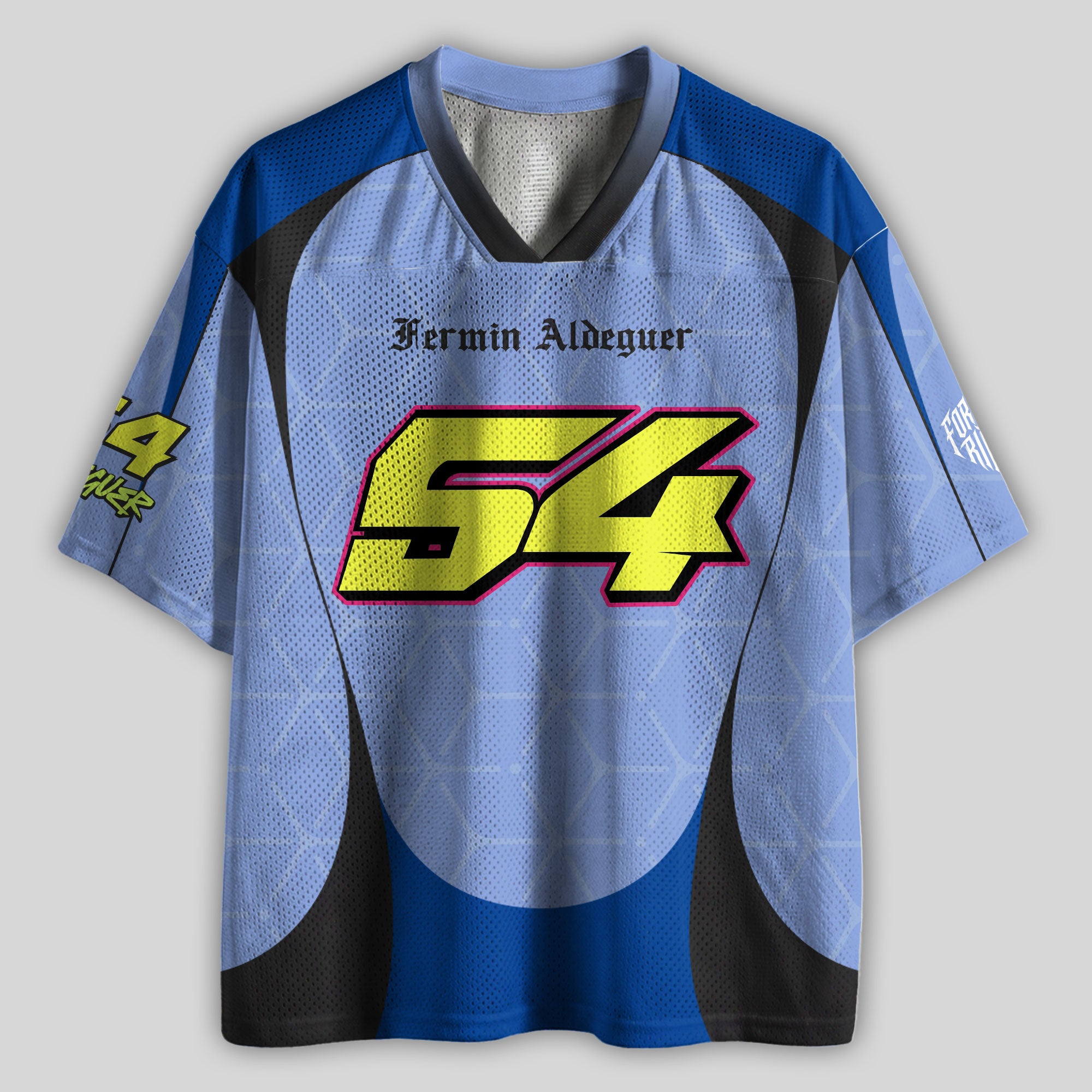 'MT' Aldeguer 54 BK8 Gre Racing Mesh Football Jersey