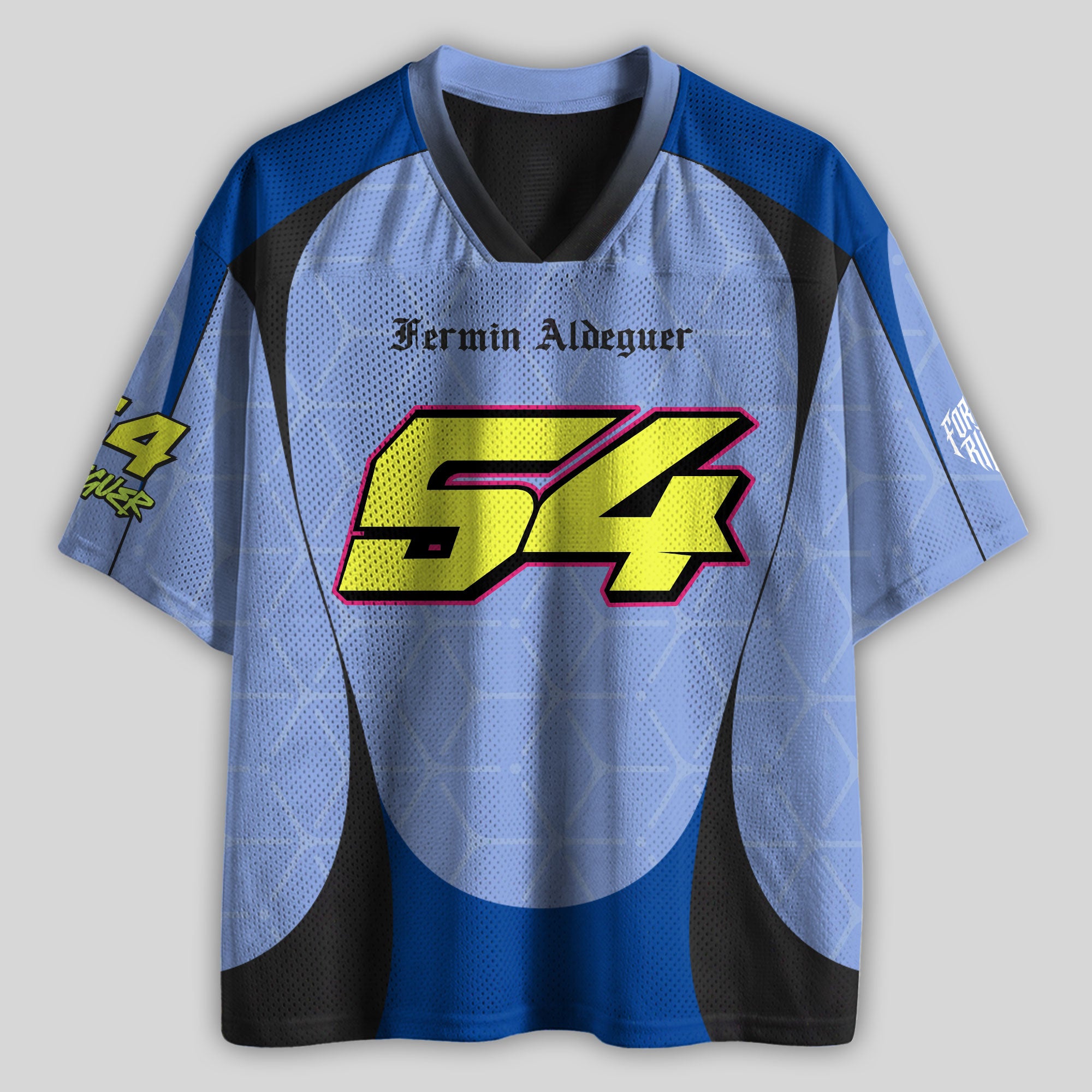 'MT' Aldeguer 54 BK8 Gre Racing Mesh Football Jersey