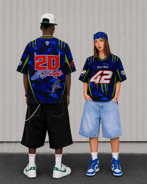 'MT' Rins #42 Monster Racing Mesh Football Jersey