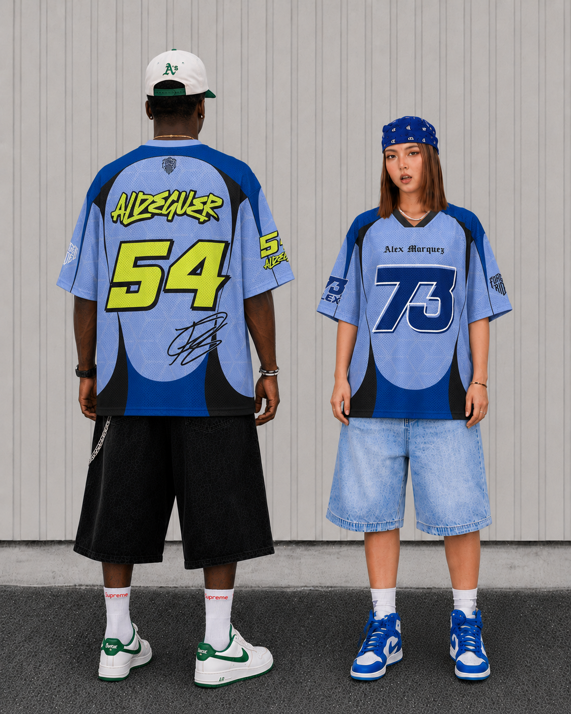 'MT' Aldeguer 54 BK8 Gre Racing Mesh Football Jersey