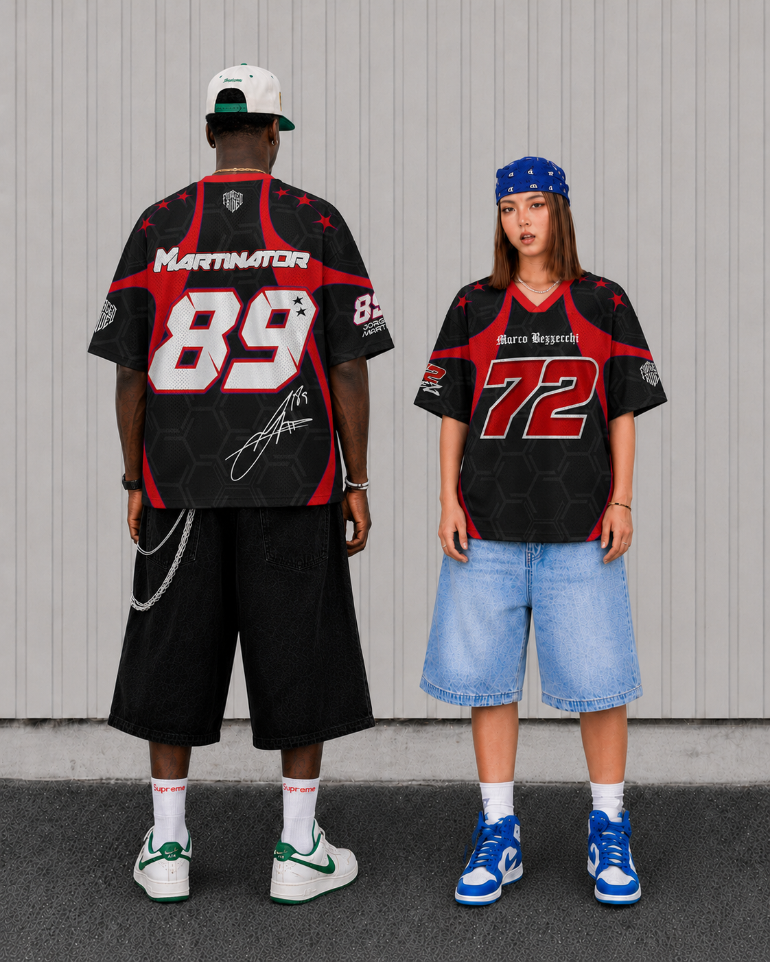 'MT' Martin 89 Racing Mesh Football Jersey