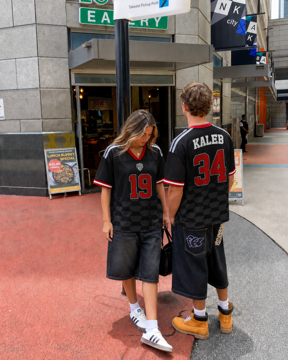 Custom Progressive Racing Black Red #00 Mesh Football Jersey