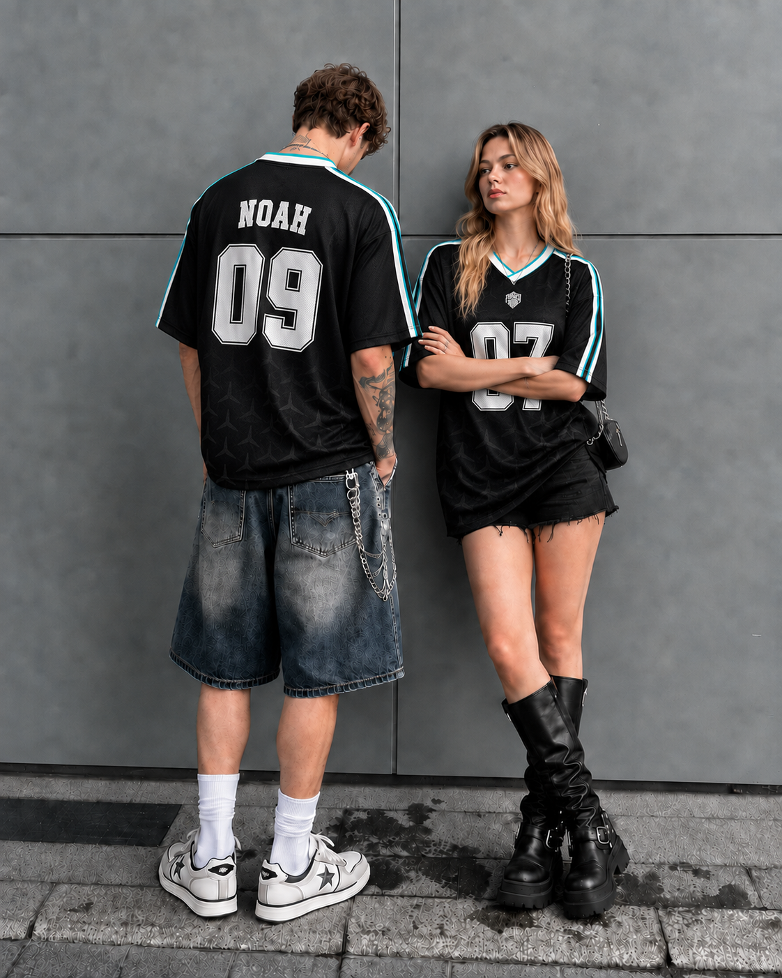 [Personalized] Silver Arrows Racing Name & Number - Mesh Football Jersey