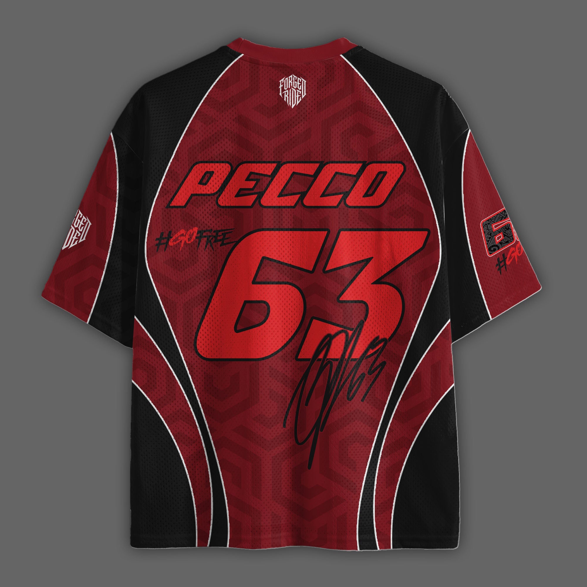 'MT' Pecco 63 Ducati Racing Mesh Football Jersey
