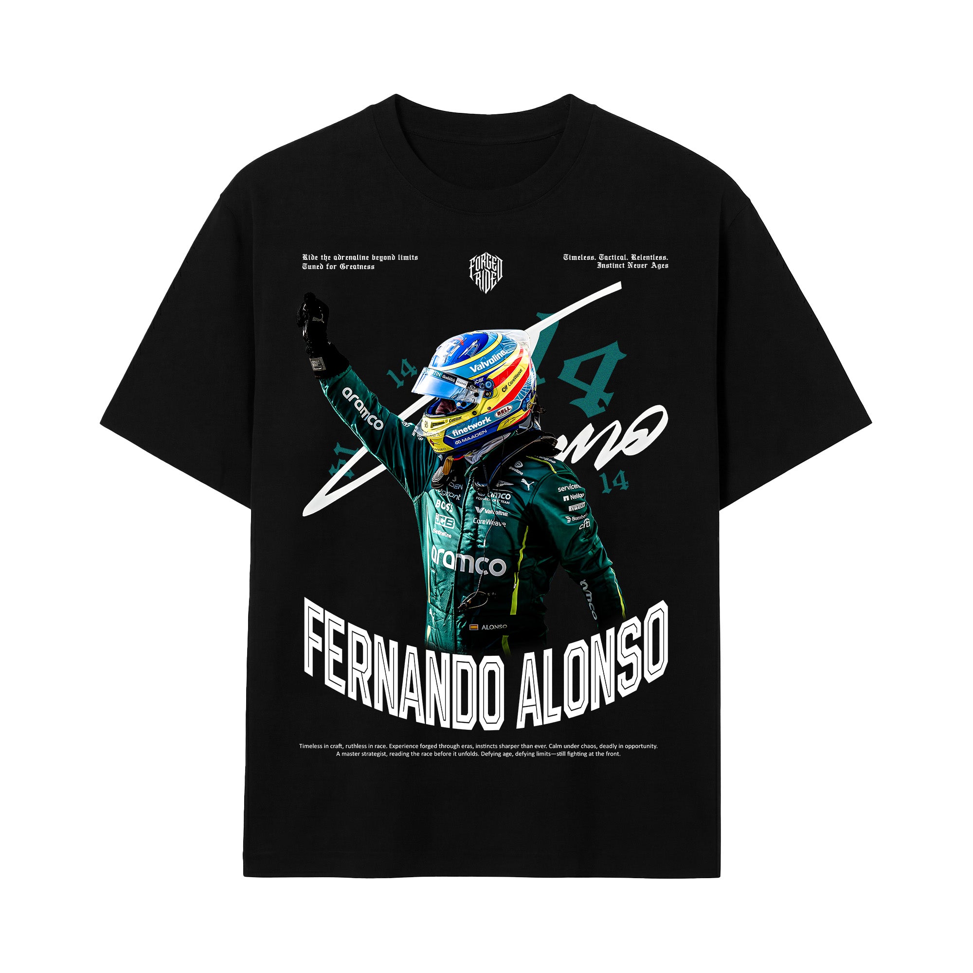 Alonso FA14 F1 Driver Martin Graphic T-Shirt