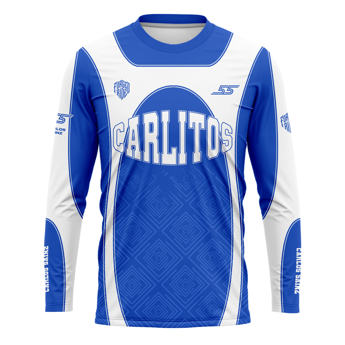 [HJ] Carlos #55 Graphic Long Sleeve Jersey - Racing Shirt
