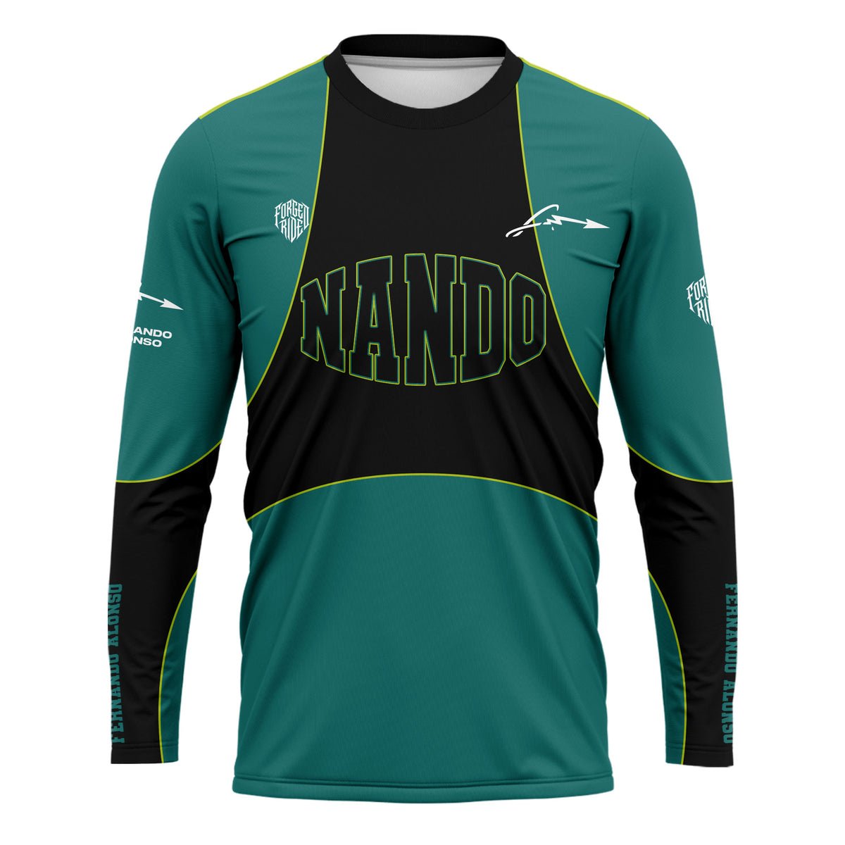 [HJ] Alonso #14 Long Sleeve Racing Jersey - Martin Graphic