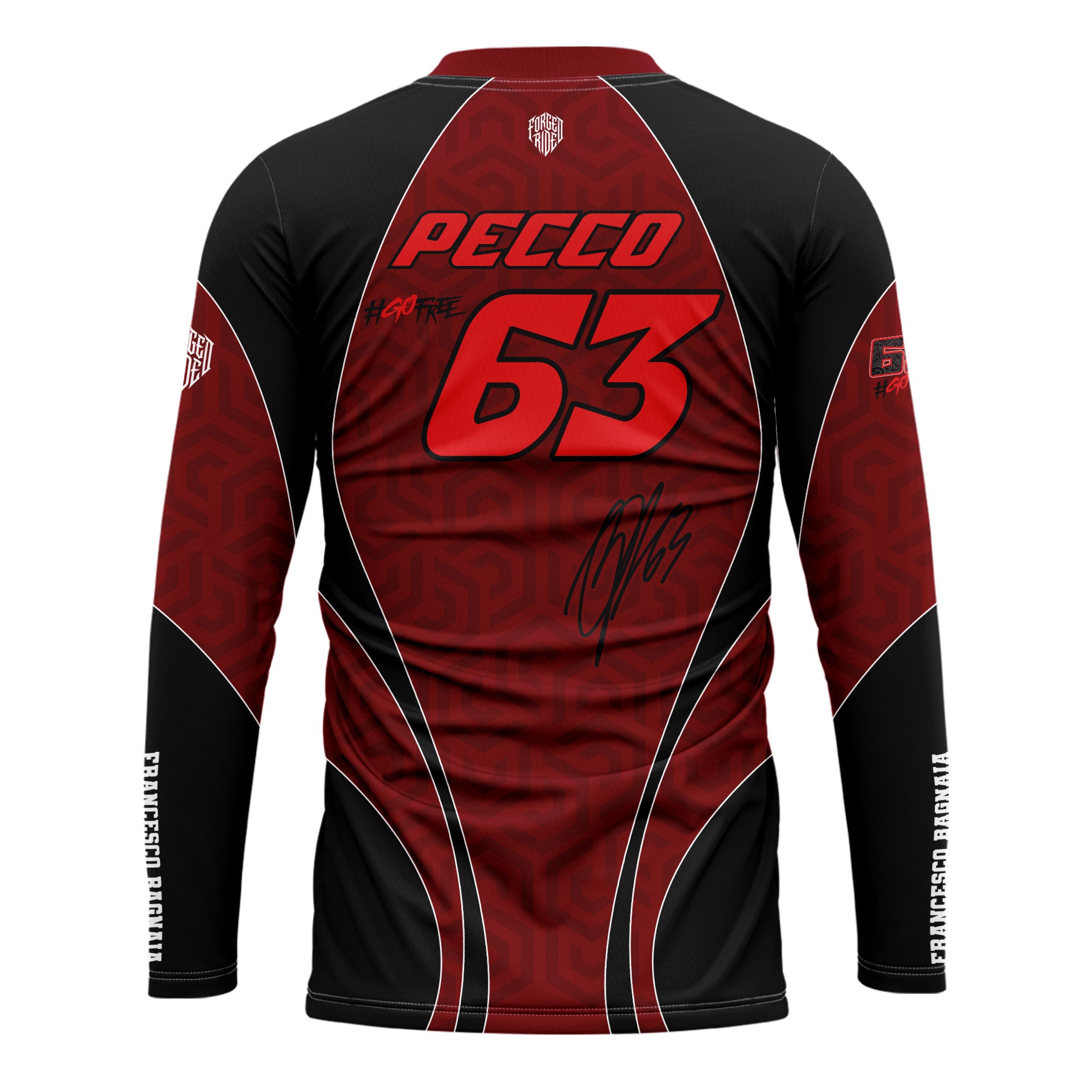 [HJ] Bagnaia #63 Long Sleeve Racing Jersey - Racing Fan Apparel