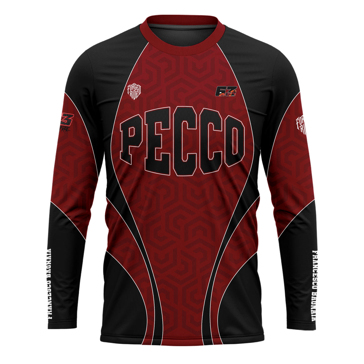 [HJ] Bagnaia #63 Long Sleeve Racing Jersey - Racing Fan Apparel