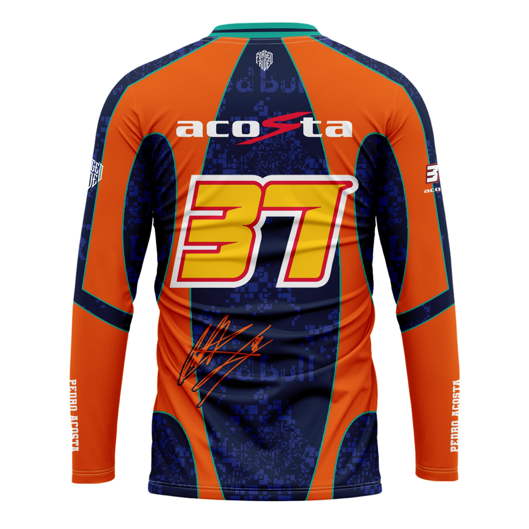 [HJ] Acosta #37 Long Sleeve Racing Jersey - Racing Fan Apparel