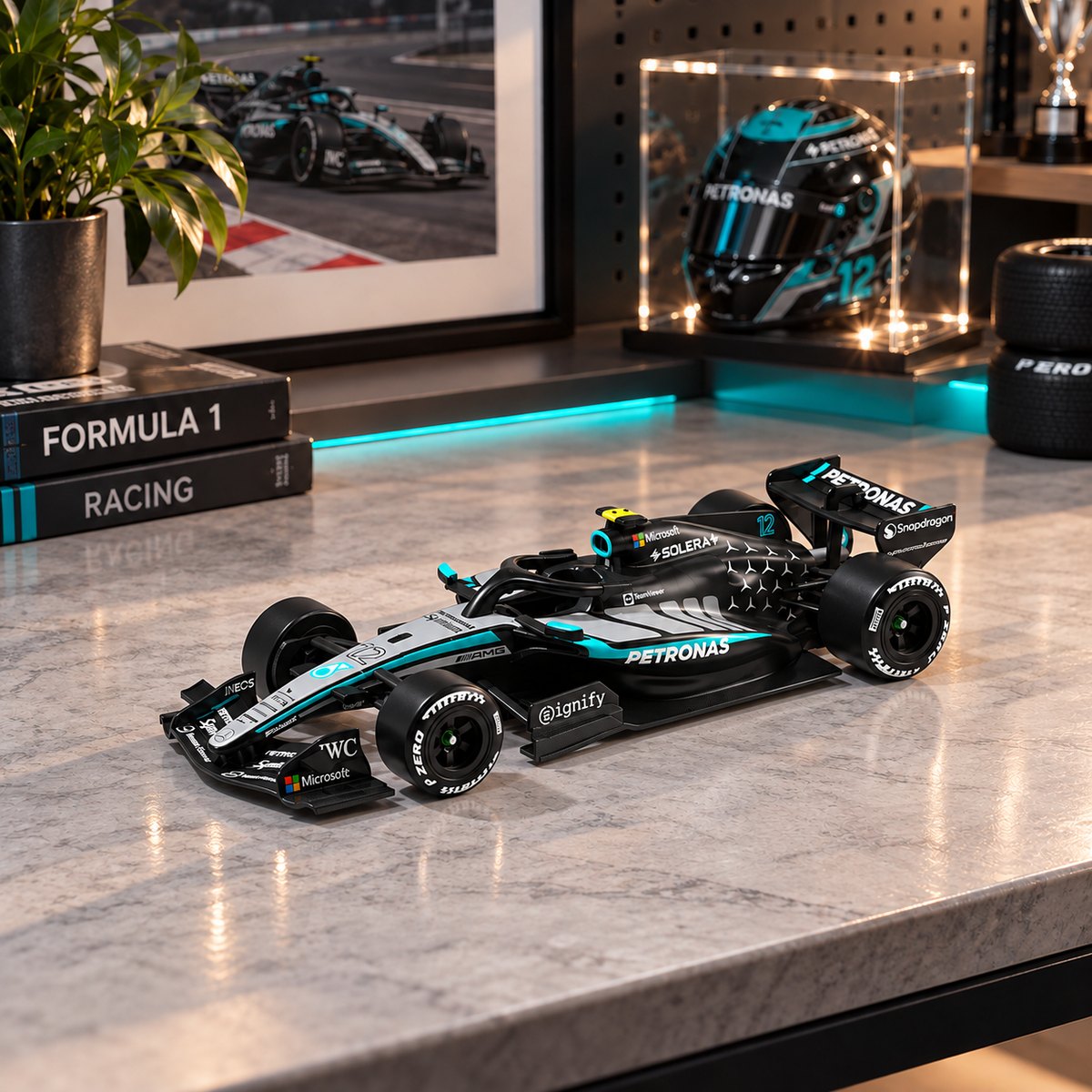 MER Racing Car 3D Printed Gift - Motorsport Fan Desk Decor