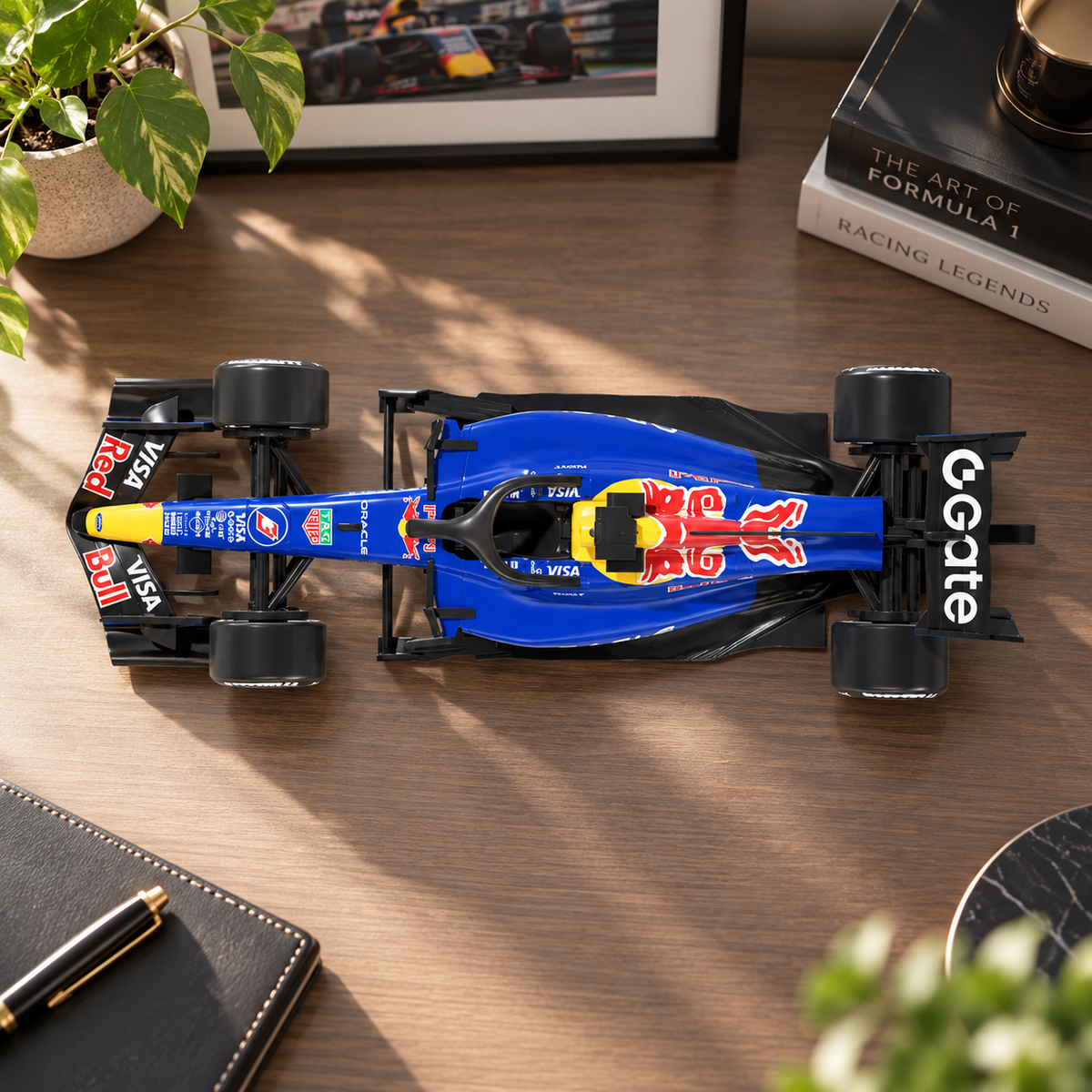 RB Racing Car 3D Printed Gift - F1 Fan Desk Decor