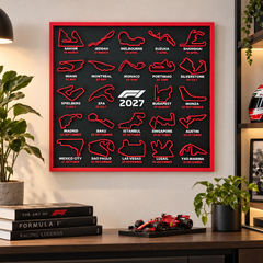 2027 Calendar 3D Track Circuit Wall Art - Motorsport Fan Gift