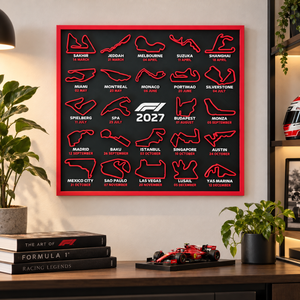 2027 Calendar 3D Track Circuit Wall Art - Motorsport Fan Gift