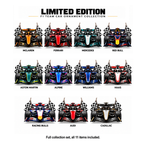 [Limited] Team Car Ornament Collection - All Set 11 Pieces Racing Christmas Tree