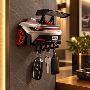 GT3 Wall Key Holder Car Rear End Key Rack - 3D Printed Gift
