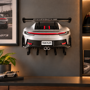 GT3 Wall Key Holder Car Rear End Key Rack - 3D Printed Gift