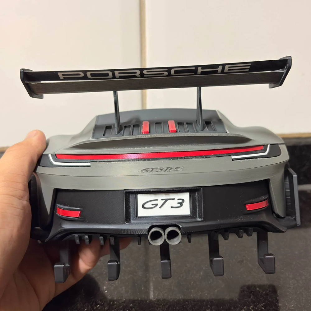 GT3 Wall Key Holder Car Rear End Key Rack - 3D Printed Gift