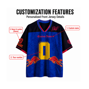 [Personalized] RB #3 Racing Name & Number Max - Fans Mesh Football Jersey