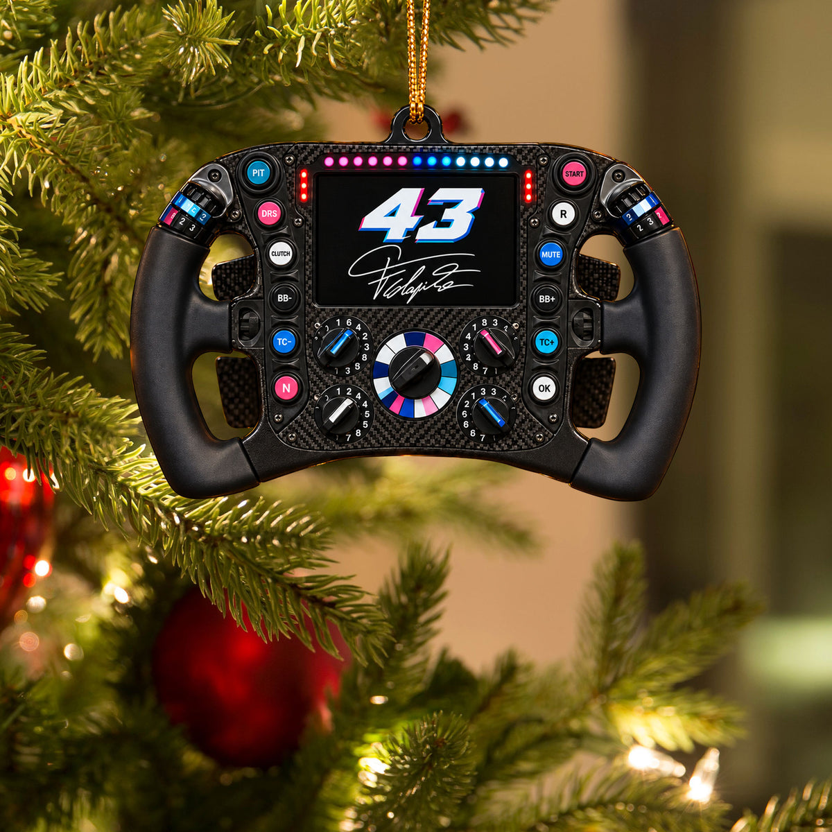 Colapinto #43 Racing Suncatcher Ornament - Christmas Tree Ornament