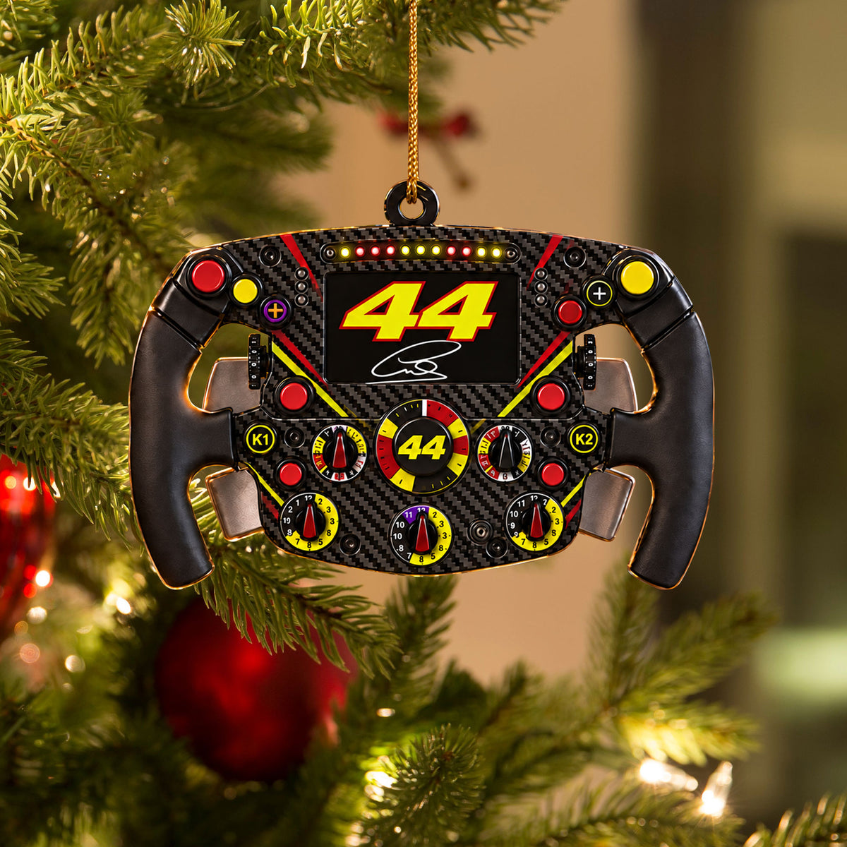 LH44 Lewis Racing Suncatcher Ornament Holiday season decor - Christmas Tree Ornament