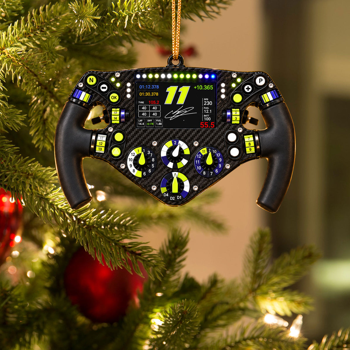 Perez #11 Racing Suncatcher Ornament - Christmas Tree Ornament