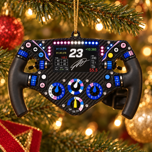 Albon #23 Racing Suncatcher Ornament - Motorsport Fan Decor
