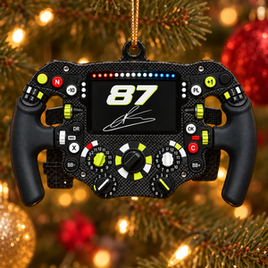 Bearman #87 Racing Suncatcher Ornament - Christmas Tree Ornament